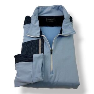 Galvin Green Mens XL 1/4 Zip Golf Pullover Light Blue Performance Long Sleeve